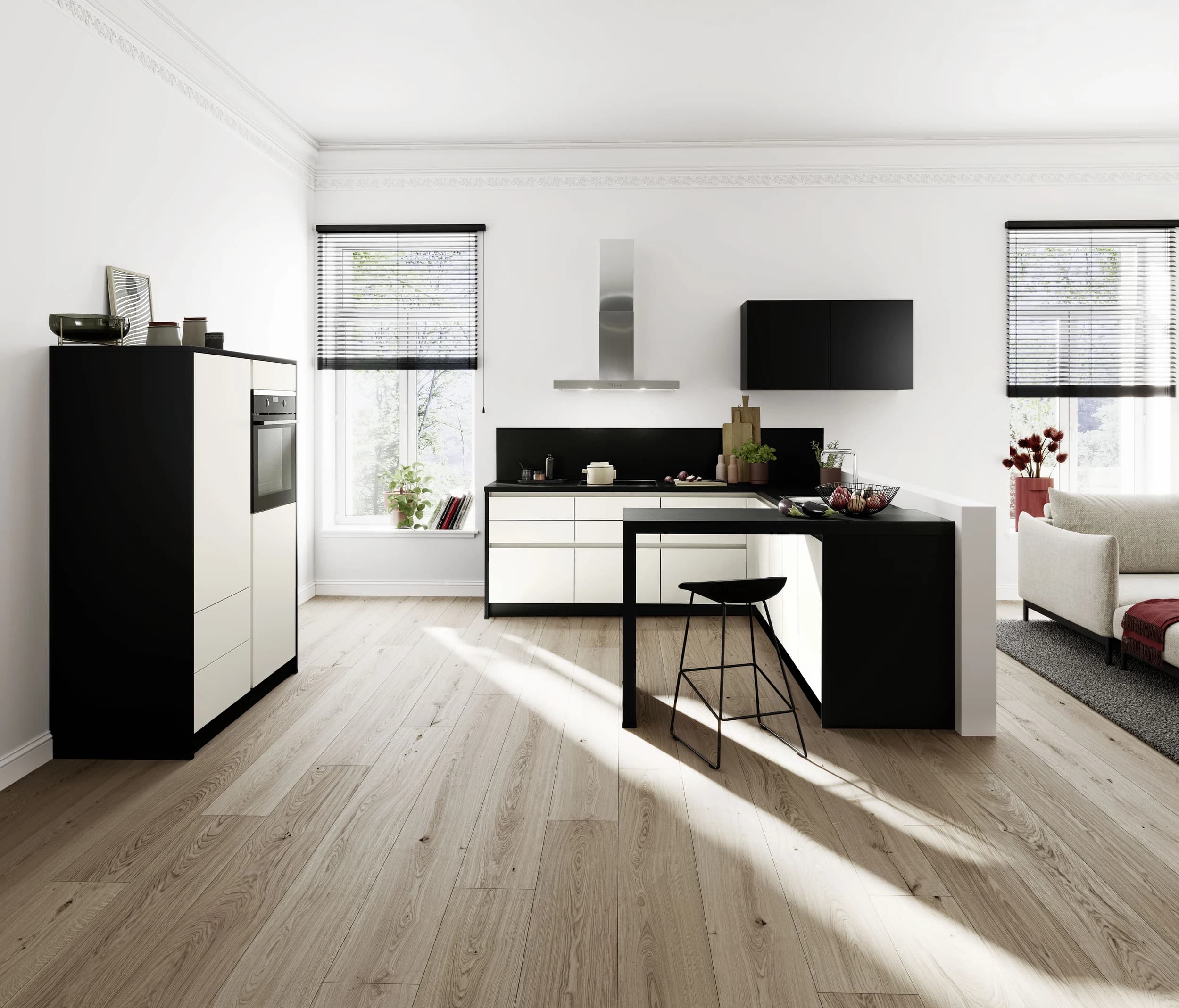 U-Küche 51.210 CO 2 524, weiß