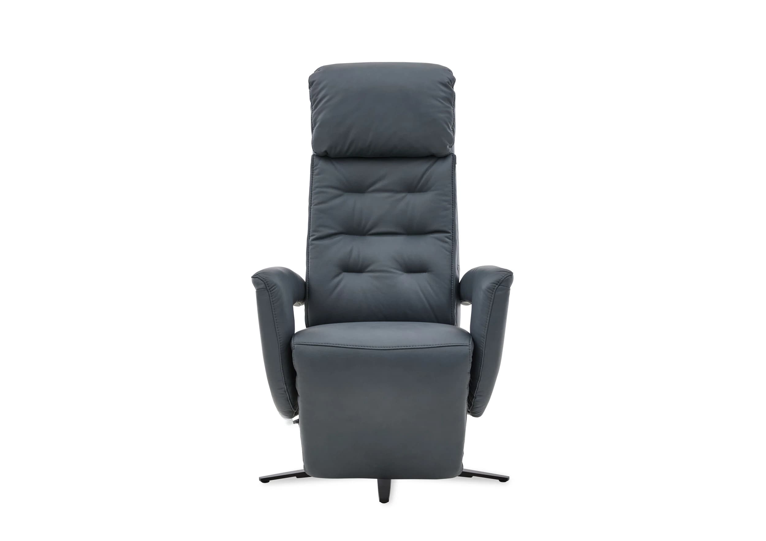 TV Sessel - Größe L, Relaxfunktion, Kopfteil vertellbar, Leder, Blau