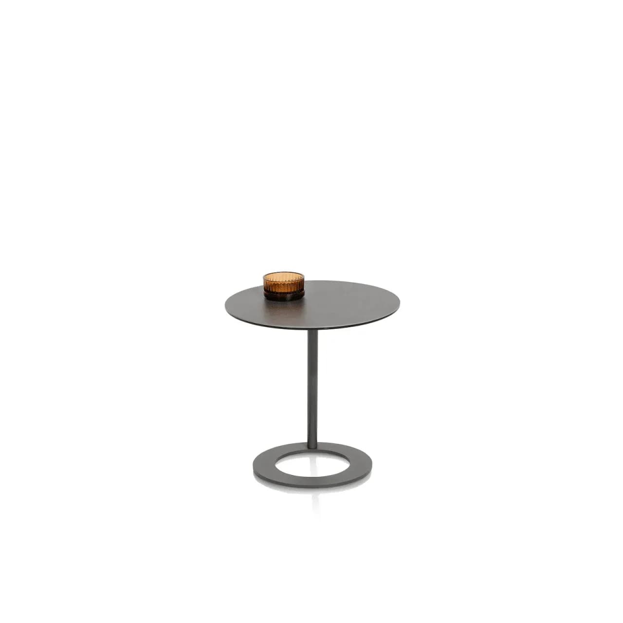 Vegas, Couchtisch rund 50 cm - Keramik auf Glas