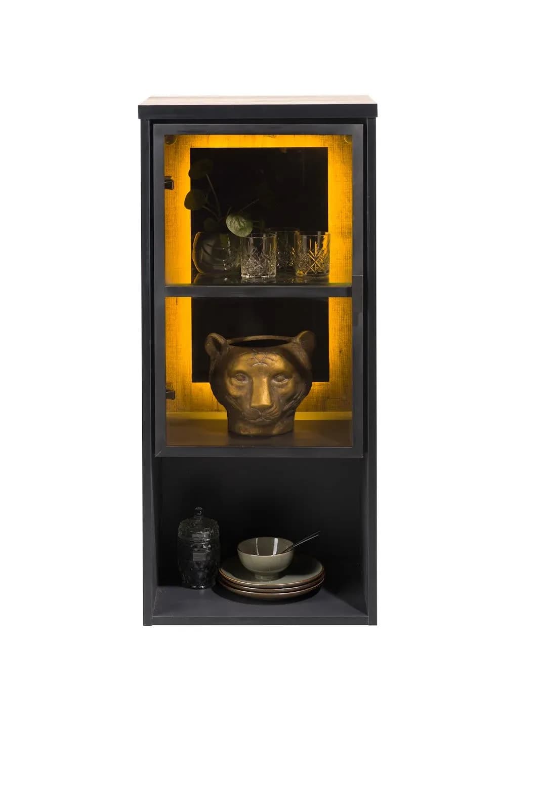 Avalon, Element zum stehen oder aufhängen 45 cm - 1-Glastür +1-Nische (+ LED)