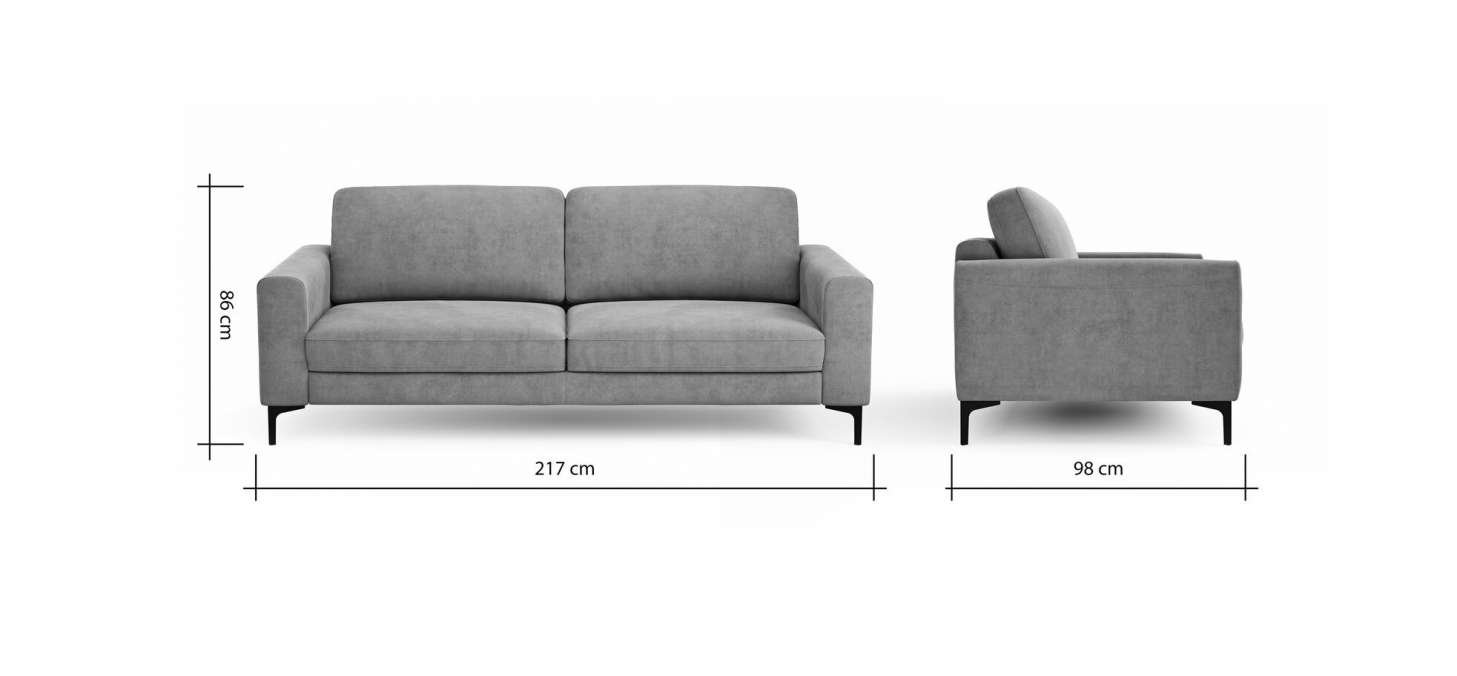 42b310dc27e383a6e3d8671fecb6953a7ddcc146 Global Family 3 Sitzer Sofa Oviedo BemFreisteller 102357