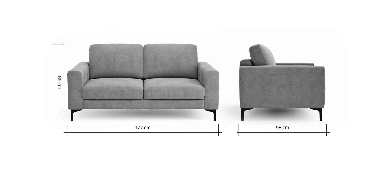 3f7f6d1bf3b4c426a86420239d87fd089b157cf3 Global Family 2 Sitzer Sofa Oviedo BemFreisteller 102361