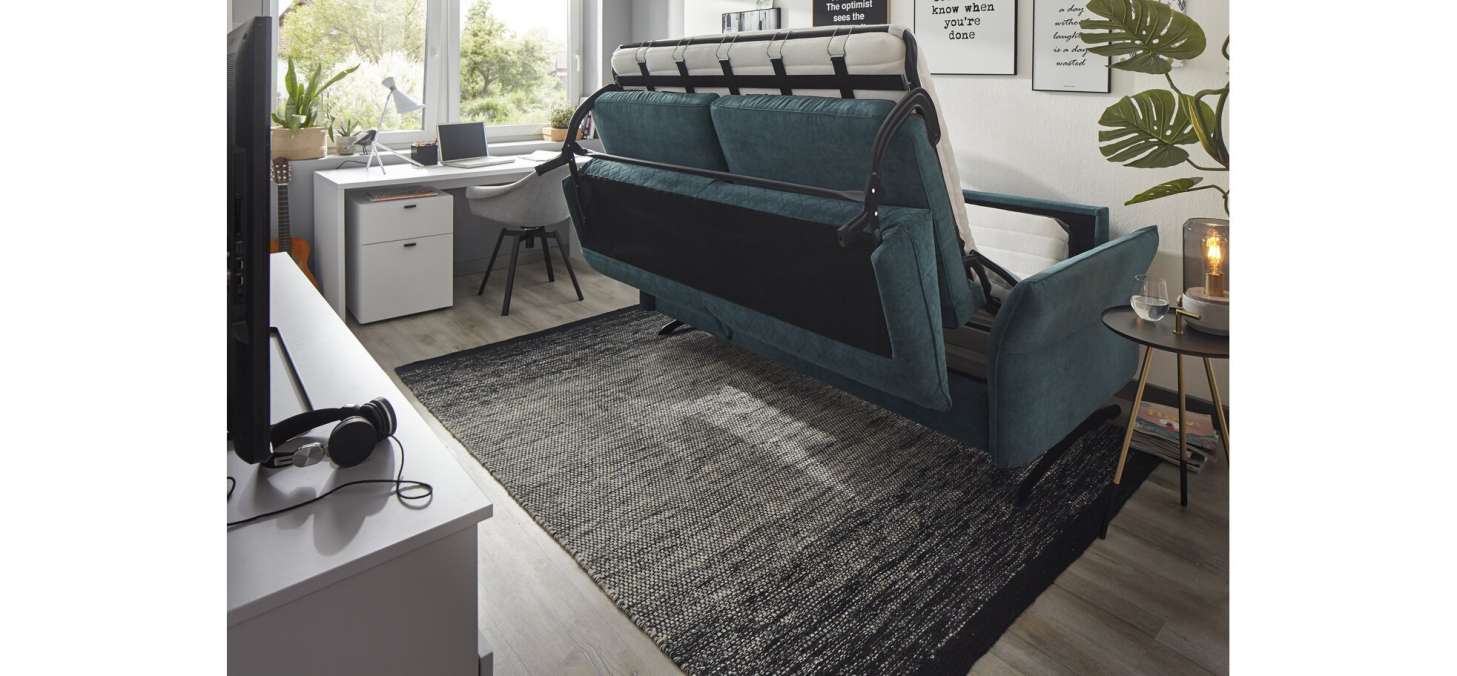 1936d69ca0896eb972d7631625a588db79d271f5 Global schlafsofa melida schlaffunktion armlehne klappbar stoff smaragd detailbild3