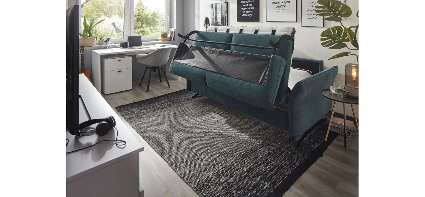 47a85c719ff55788a6c2ebe622338c27cc9bfb8d Global schlafsofa melida schlaffunktion armlehne klappbar stoff smaragd detailbild4