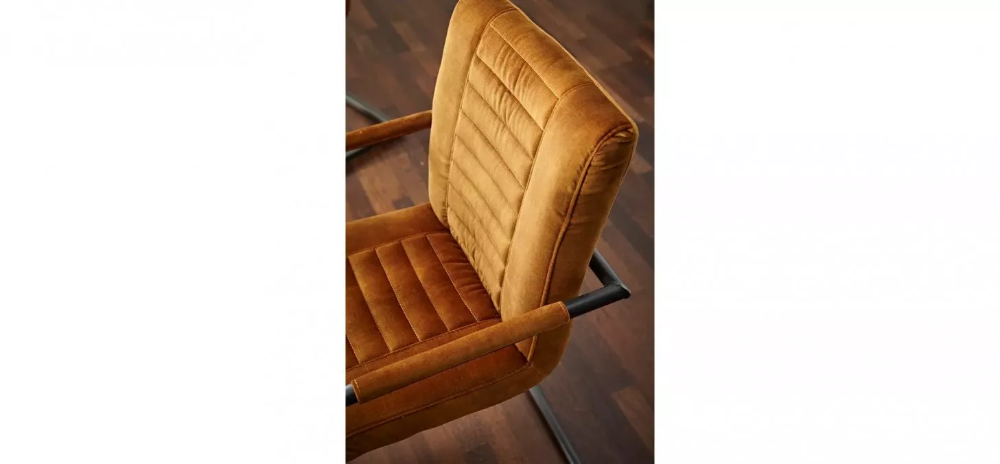 cdc0c815e899bbd7f071886da8064f0aee49f591 natura freischwinger cambridge stoff curryfarben quersteppung detailbild 1