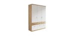 a7990438171a046296ddabf22bec37a3b23342f2 Schrank ROYAN B136 cm Eiche Dekor Wei Freisteller 1