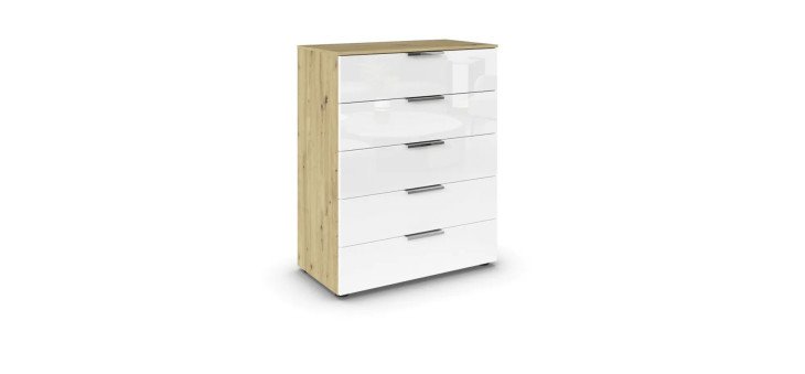 0610652c96f95eab5691536deaccfa777d15063c Kommode RIPP Eiche Dekor Glas Wei Freisteller 1