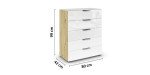 b98a43dacb52ddb1607706ff919686c5e255adfc Kommode RIPP Eiche Dekor Glas Wei Glas Wei Bema ung