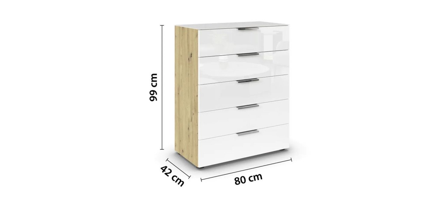 b98a43dacb52ddb1607706ff919686c5e255adfc Kommode RIPP Eiche Dekor Glas Wei Glas Wei Bema ung
