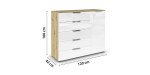 6a09c39c8e5b38d9162e8474ac34a2c294689e59 Kommode 2 RIPP Eiche Dekor Glas Wei Bema ung