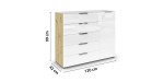 f56b8201a68f89fe86955623e202bc511e343b5f Kommode 2 RIPP Eiche Dekor Glas Wei Glas Wei Bema ung