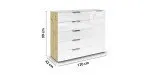 f56b8201a68f89fe86955623e202bc511e343b5f Kommode 2 RIPP Eiche Dekor Glas Wei Glas Wei Bema ung