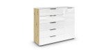 8fd2090caf062cb778e8f040b57a4065fd615814 Kommode 2 RIPP Eiche Dekor Glas Wei Glas Wei Freisteller 1