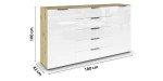 81c5254ae0b66fd997549a5c805f15eb1f9d7afb Kommode 3 RIPP Eiche DekorGlas Wei Bema ung
