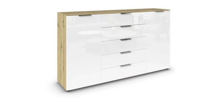 f1c20b9d75b42328f65edef2fd09599b64d9ded6 Kommode 3 RIPP Eiche DekorGlas Wei Freisteller 1