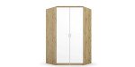 7147d63a46f128077ed63ef497a85ebe804db89e Eckschrank ROYAN Eiche Dekor Wei Freisteller 1