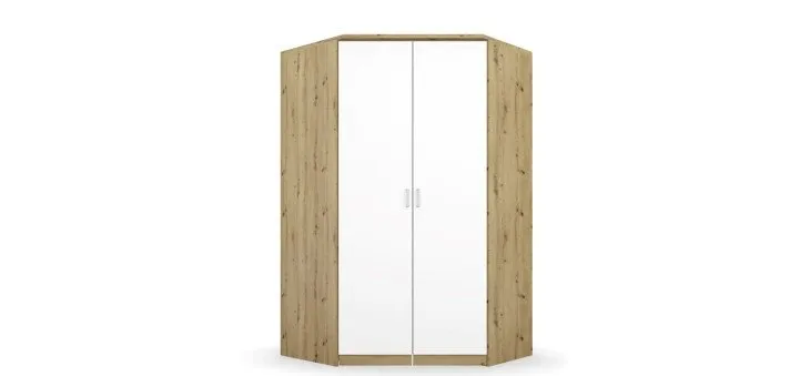 7147d63a46f128077ed63ef497a85ebe804db89e Eckschrank ROYAN Eiche Dekor Wei Freisteller 1