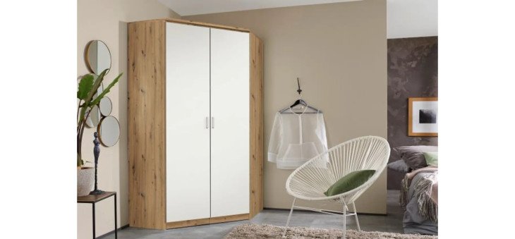 c7415b8f034fece0f1b8a7c2724892ee2cf576d3 Eckschrank ROYAN Eiche Dekor Wei Milieu 1