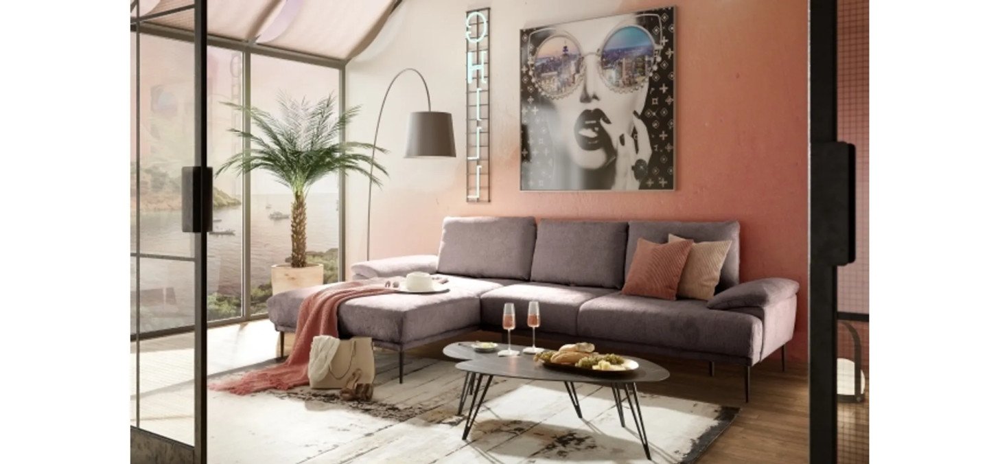 0da03959ff3d6578d811f51591f571b826328bb3 Ecksofa ENRIK links altrosa Couchtisch MARICA Milieu 1