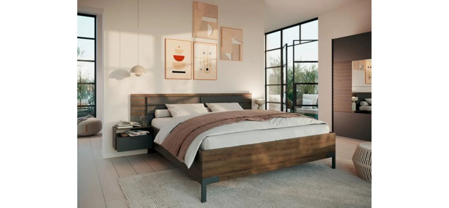 01cc7f516d1fc87335e2b24120198954faeb6f18 Bettgestell Barea 180x200 cm Milieu 1 