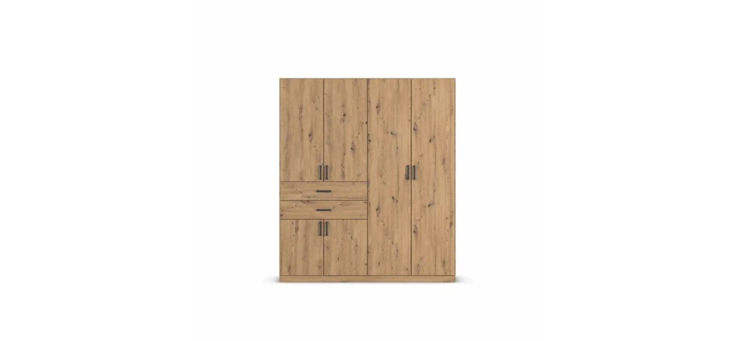 38e5030066f9b47b87121e95ff412b3938c70f5c Dreht renschrank Maika 180 cm Eiche Dekor Freisteller 2