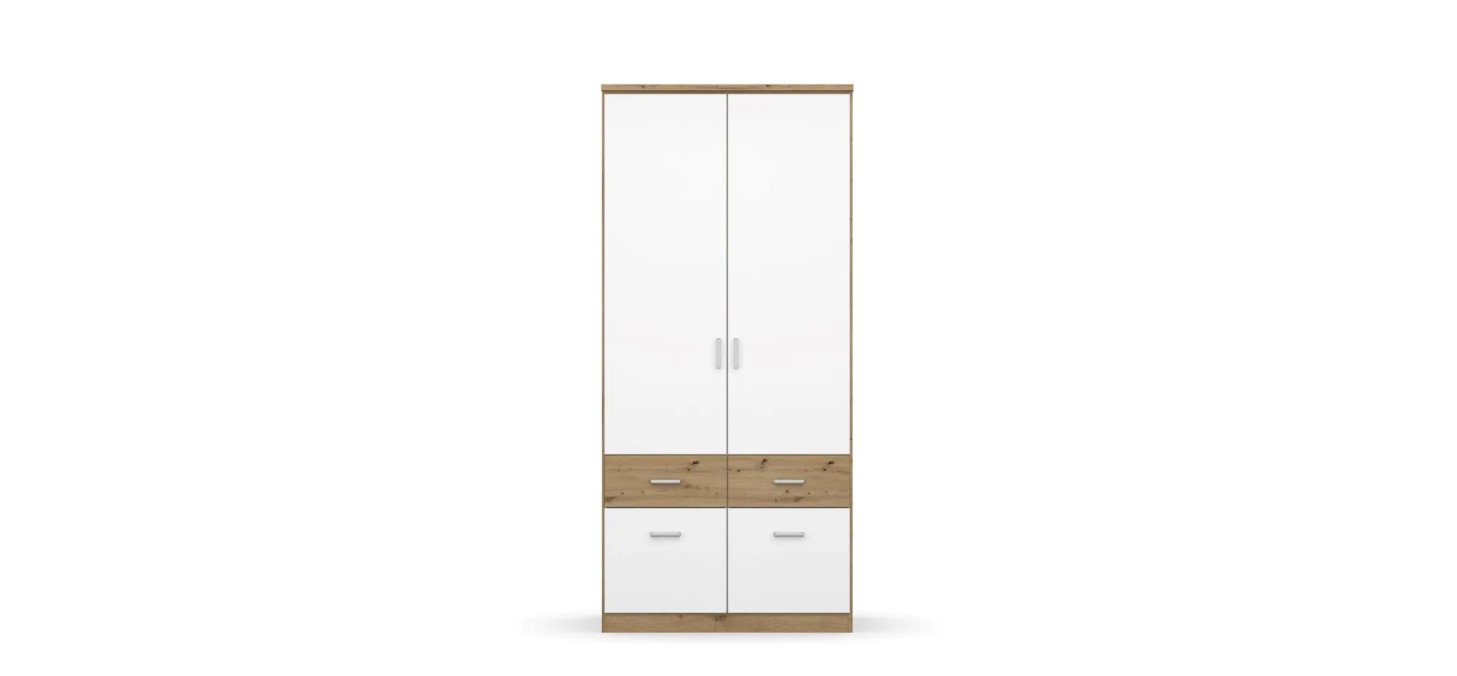 bf6f07d238aaaf12320c41d980fc5a0543706c44 Dreht renschrank ROYAN 91 cm Eiche Dekor Wei Freisteller 2