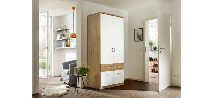 45698644c81bf12aea40ae011184f250010ef144 Dreht renschrank ROYAN 91 cm Eiche Dekor Wei Milieubild 1