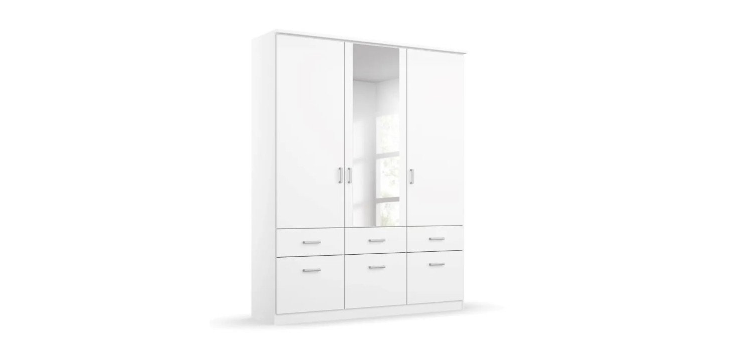 fa7c37391a32761e26d2d5d39b09ae6c4ec645d5 Dreht renschrank ROYAN B 136 cm Wei Spiegel Freisteller 1