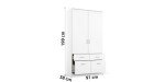 7e0c0d45bf9a4fbf970ac2a1fe53eb684b9f52c8 Dreht renschrank ROYAN B 91 cm Wei l Bema ung