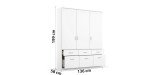 69d64f4dc9b9aec338552b5366dddf6b562f386a Dreht renschrank ROYAN B 136 cm Wei l Bema ung