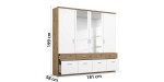 0ed502001d7fbd19da699dbcabc763913a68c6b6 Dreht renschrank ROYAN B 181 cm Eiche Artisan Wei Spiegel Bema ung