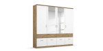 5accd5b157e18d1db01ed55e015617914dbeb1d2 Dreht renschrank ROYAN B 181 cm Eiche Artisan Wei Spiegel Freisteller 1
