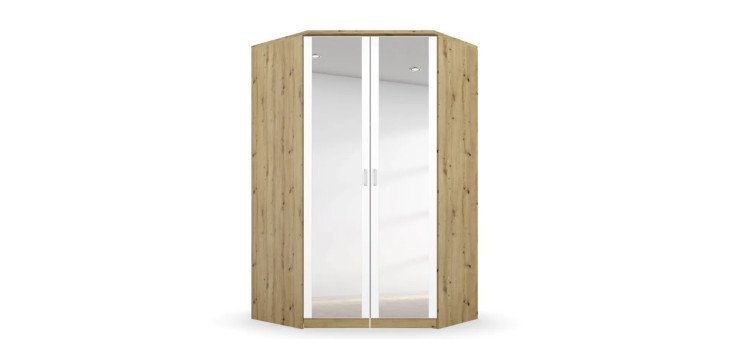 bf2554b84d03cf93bc78480db04c6f30bfdfb69a Dreht renschrank ROYAN B 117 cm Eiche Dekor Spiegel Freisteller 1