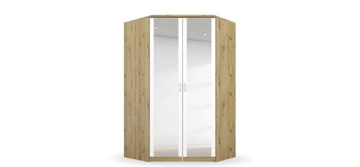 bf2554b84d03cf93bc78480db04c6f30bfdfb69a Dreht renschrank ROYAN B 117 cm Eiche Dekor Spiegel Freisteller 1