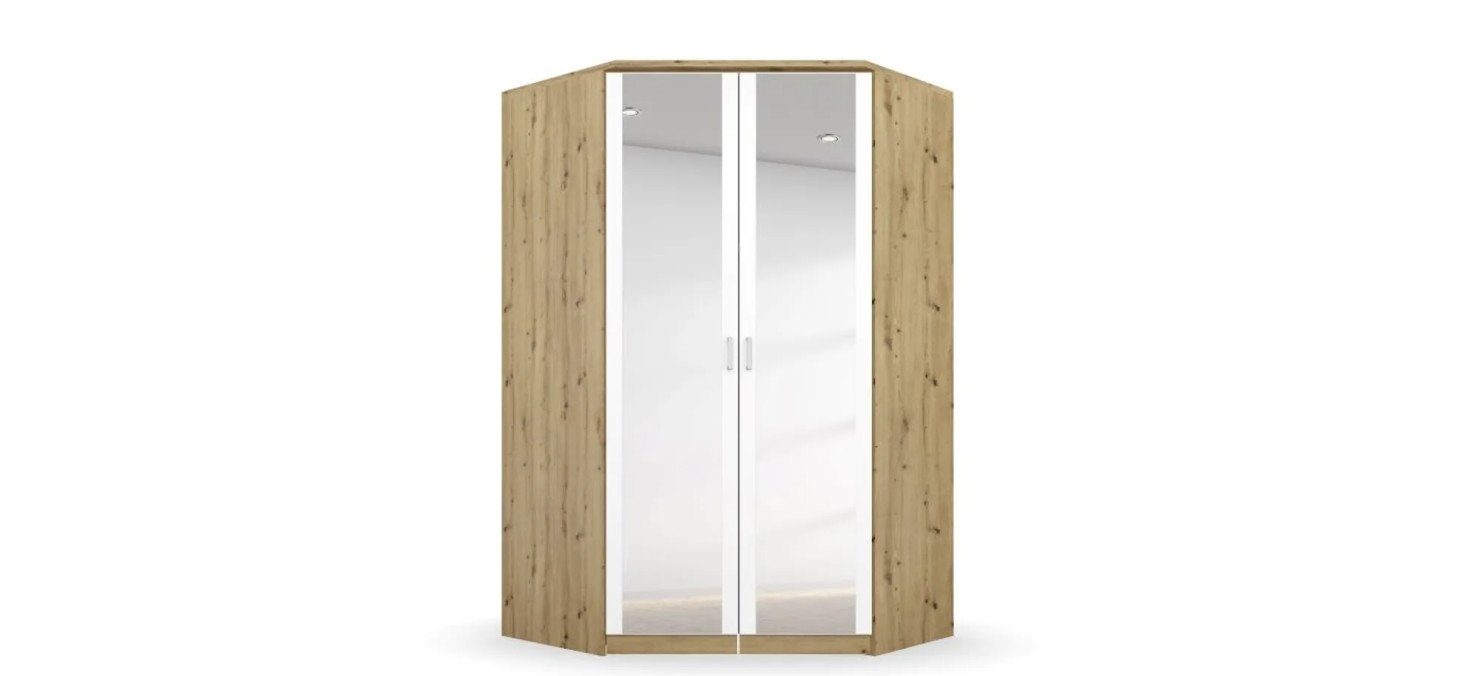 bf2554b84d03cf93bc78480db04c6f30bfdfb69a Dreht renschrank ROYAN B 117 cm Eiche Dekor Spiegel Freisteller 1