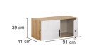 b470b80d119946d8b6042d3bd89c77ae82d7de6e Aufsatzschrank RHONDA Eiche Dekor Wei HG Detailbild Bema ungen