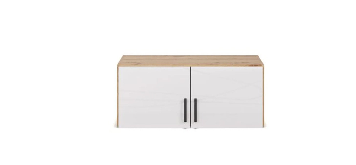 c2c922e921ae364e30bc1c7c188b6d3bcc4b8e24 Aufsatzschrank RHONDA Eiche Dekor Wei HG Freisteller 2
