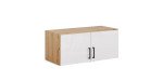091dff9fc434304d3492faa861ef935e050d68d2 Aufsatzschrank RHONDA Eiche Dekor Wei HG Freisteller 1