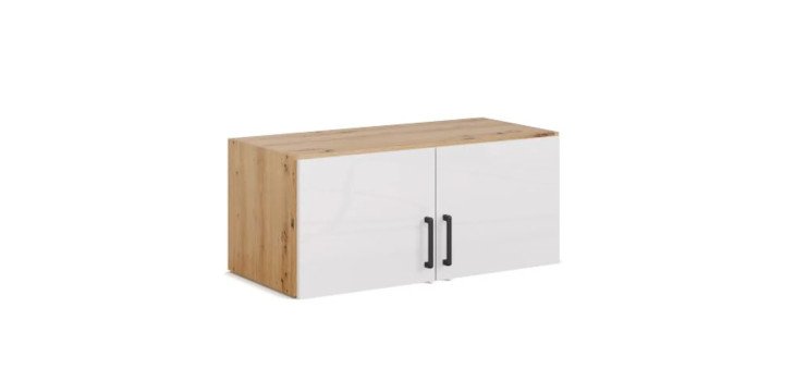 091dff9fc434304d3492faa861ef935e050d68d2 Aufsatzschrank RHONDA Eiche Dekor Wei HG Freisteller 1