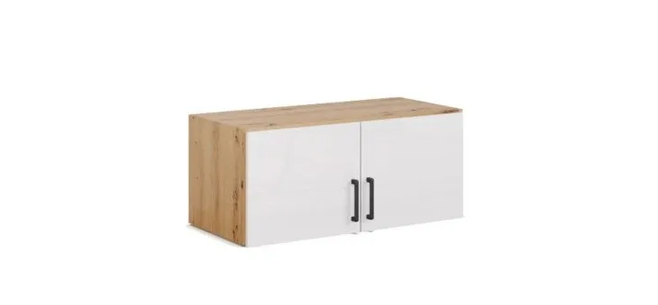 091dff9fc434304d3492faa861ef935e050d68d2 Aufsatzschrank RHONDA Eiche Dekor Wei HG Freisteller 1
