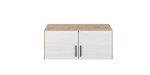 e41f92b27c669a238681e67372a64c0316c9da10 Aufsatzschrank RHONDA 91 cm Eiche Dekor Wei HG Freisteller 2
