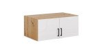979dc66cb318a3c374fc0cb8ecb1e12837e65957 Aufsatzschrank RHONDA 91 cm Eiche Dekor Wei HG Freisteller 1