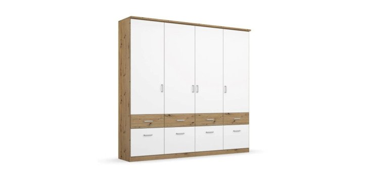 cba0db699e7cd9e15d5820103f27d8d17cc46aa2 Dreht renschrank ROYAN 181 cm Eiche Artisan Wei Freisteller 1