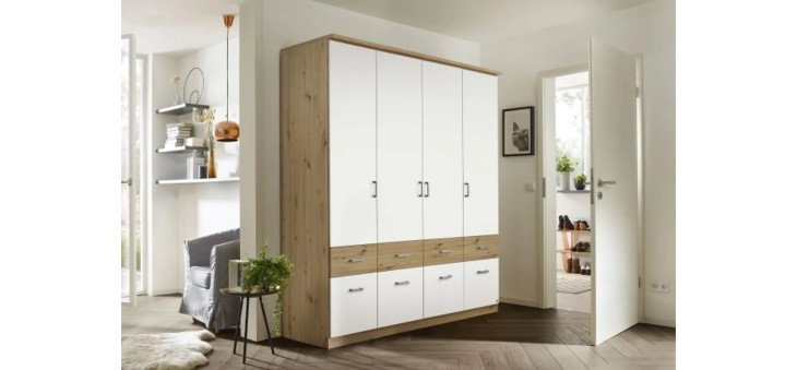 fff209984be33adec7eff472754342d071f4d8a8 Dreht renschrank ROYAN 181 cm Eiche Artisan Wei Milieu 1